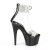 Pleaser ADORE-727RS Sandalia de Tacón Plataforma Metalizado Negro Transparente EU-41 / US-11