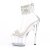 Pleaser ADORE-727RS Sandalia de Tacón Plataforma Metalizado Plata Transparente EU-35 / US-5