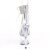 Pleaser ADORE-727RS Sandalia de Tacón Plataforma Metalizado Plata Transparente EU-38 / US-8