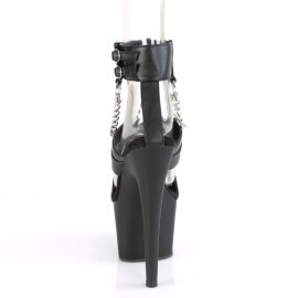 Pleaser ADORE-761 Sandalia de Tacón Plataforma Cuero Sintético Negro EU-38 / US-8