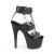 Pleaser ADORE-761 Sandalia de Tacón Plataforma Cuero Sintético Negro EU-38 / US-8