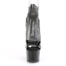 Pleaser ADORE-765RM Sandalia de Tacón Plataforma Malla Charol Negro EU-39 / US-9