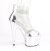 Pleaser ADORE-765RM Sandalia de Tacón Plataforma Malla Metalizado Plata EU-38 / US-8