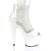 Pleaser ADORE-765RM Sandalia de Tacón Plataforma Malla Charol Blanco EU-35 / US-5