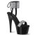 Pleaser ADORE-770 Sandalia de Tacón Plataforma Charol Metalizado Negro EU-42 / US-12