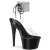 Pleaser ADORE-791-2RS Sandalia de Tacón Plataforma Charol Metalizado Negro Transparente EU-41 / US-11
