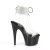 Pleaser ADORE-791-2RS Sandalia de Tacón Plataforma Charol Metalizado Negro Transparente EU-41 / US-11
