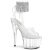 Pleaser ADORE-791-2RS Sandalia de Tacón Plataforma Charol Metalizado Transparente EU-40 / US-10