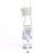 Pleaser ADORE-791-2RS Sandalia de Tacón Plataforma Charol Metalizado Transparente EU-41 / US-11