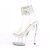 Pleaser ADORE-791-2RS Sandalia de Tacón Plataforma Charol Metalizado Transparente EU-42 / US-12
