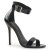 Pleaser AMUSE-10 Sandalia de Tacón Plataforma Charol Negro EU-40 / US-10