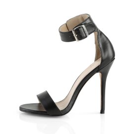 Pleaser AMUSE-10 Sandalia de Tacón Plataforma Negro EU-38 / US-8