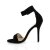 Pleaser AMUSE-10 Sandalia de Tacón Plataforma Terciopelo Negro EU-41 / US-11