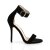 Pleaser AMUSE-10 Sandalia de Tacón Plataforma Terciopelo Negro EU-41 / US-11