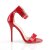Pleaser AMUSE-10 Sandalia de Tacón Plataforma Charol Rojo EU-42 / US-12