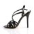 Pleaser AMUSE-13 Sandalia de Tacón Plataforma Charol Negro EU-42 / US-12