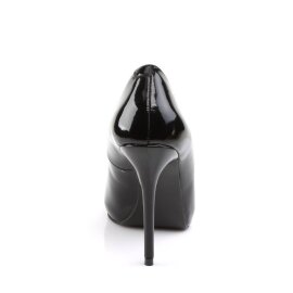 Pleaser AMUSE-20 Tacones Charol Negro EU-40 / US-10