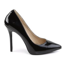 Pleaser AMUSE-20 Tacones Charol Negro EU-40 / US-10
