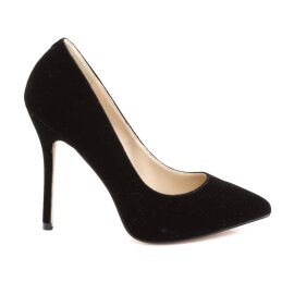 Pleaser AMUSE-20 Tacones Terciopelo Negro EU-36 / US-6