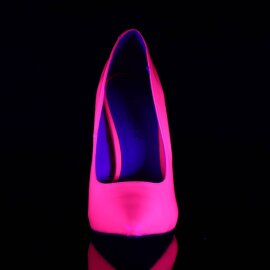 Pleaser AMUSE-20 Tacones Charol Rosa Claro Neón...