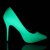 Pleaser AMUSE-20 Tacones Charol Neón Verde EU-40 / US-10