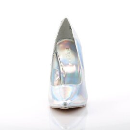Pleaser AMUSE-20 Tacones Holo Plata EU-41 / US-11