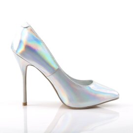 Pleaser AMUSE-20 Tacones Holo Plata EU-36 / US-6