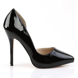Pleaser AMUSE-22 Tacones Charol Negro EU-40 / US-10