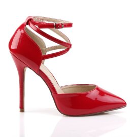 Pleaser AMUSE-25 Tacones Charol Rojo EU-42 / US-12
