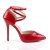 Pleaser AMUSE-25 Tacones Charol Rojo EU-42 / US-12