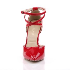 Pleaser AMUSE-25 Tacones Charol Rojo EU-37 / US-7