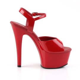 Pleaser ASPIRE-609 Sandalia de Tacón Plataforma Charol Rojo EU-41 / US-11