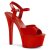 Pleaser ASPIRE-609 Sandalia de Tacón Plataforma Charol Rojo EU-39 / US-9