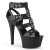 Pleaser ASPIRE-658 Sandalia de Tacón Plataforma Cuero Sintético Negro EU-35 / US-5