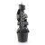 Pleaser ASPIRE-658 Sandalia de Tacón Plataforma Cuero Sintético Negro EU-35 / US-5