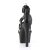 Pleaser ASPIRE-658 Sandalia de Tacón Plataforma Cuero Sintético Negro EU-35 / US-5