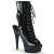 Pleaser BEJEWELED-1016-6 Botín Plataforma Holo Metalizado Negro EU-35 / US-5