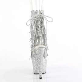 Pleaser BEJEWELED-1017RSF-7 Botín Plataforma Metalizado Plata Transparente EU-40 / US-10