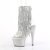 Pleaser BEJEWELED-1017RSF-7 Botín Plataforma Metalizado Plata Transparente EU-36 / US-6