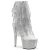 Pleaser BEJEWELED-1017RSF-7 Botín Plataforma Metalizado Plata Transparente EU-37 / US-7