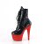 Pleaser BEJEWELED-1020-7 Botín Plataforma Holo Metalizado Negro Rojo EU-35 / US-5
