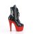 Pleaser BEJEWELED-1020-7 Botín Plataforma Holo Metalizado Negro Rojo EU-35 / US-5