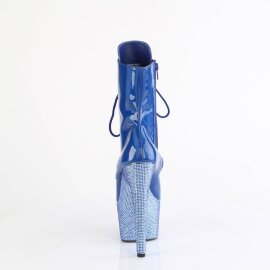 Pleaser BEJEWELED-1020-7 Botín Plataforma Holo Metalizado Azul EU-37 / US-7