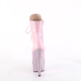 Pleaser BEJEWELED-1020-7 Botín Plataforma Holo Metalizado Rosa Claro EU-40 / US-10