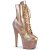 Pleaser BEJEWELED-1020-7 Botín Plataforma Holo Metalizado Oro Rosado Claro EU-36 / US-6
