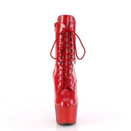 Pleaser BEJEWELED-1020-7 Botín Plataforma Holo Metalizado Rojo EU-36 / US-6