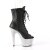 Pleaser BEJEWELED-1021-7 Botín Plataforma Cuero Sintético Metalizado Negro Plata EU-35 / US-5