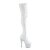 Pleaser BEJEWELED-3000-7 Bota Alta Plataforma Holo Metalizado Blanco EU-43 / US-13