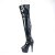Pleaser BEJEWELED-3011-7 Bota Alta Plataforma Holo Metalizado Negro EU-41 / US-11