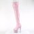 Pleaser BEJEWELED-3011-7 Bota Alta Plataforma Holo Metalizado Rosa Claro EU-35 / US-5